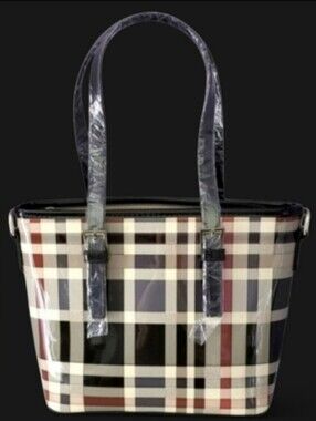 Stylish Plaid Mini Tote Bag